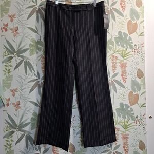 Kenneth Cole Pinstripe Wool Blend Trousers Size 10 VINTAGE